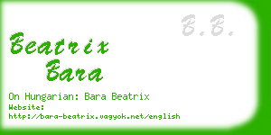 beatrix bara business card